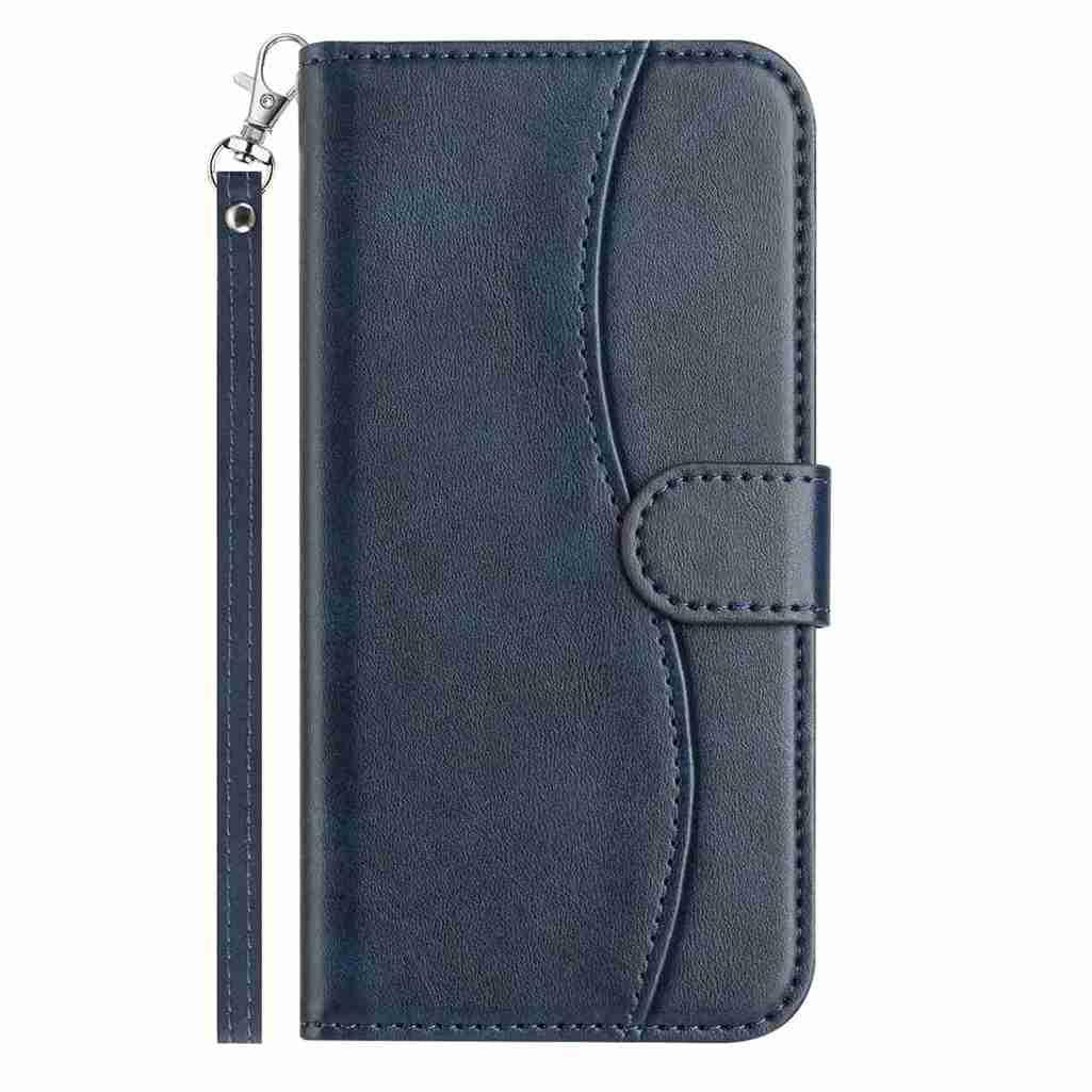 For Redmi K90 Pro Max / Poco F8 Ultra Dual-Folded S-shape Leather Phone Case(Navy Blue)