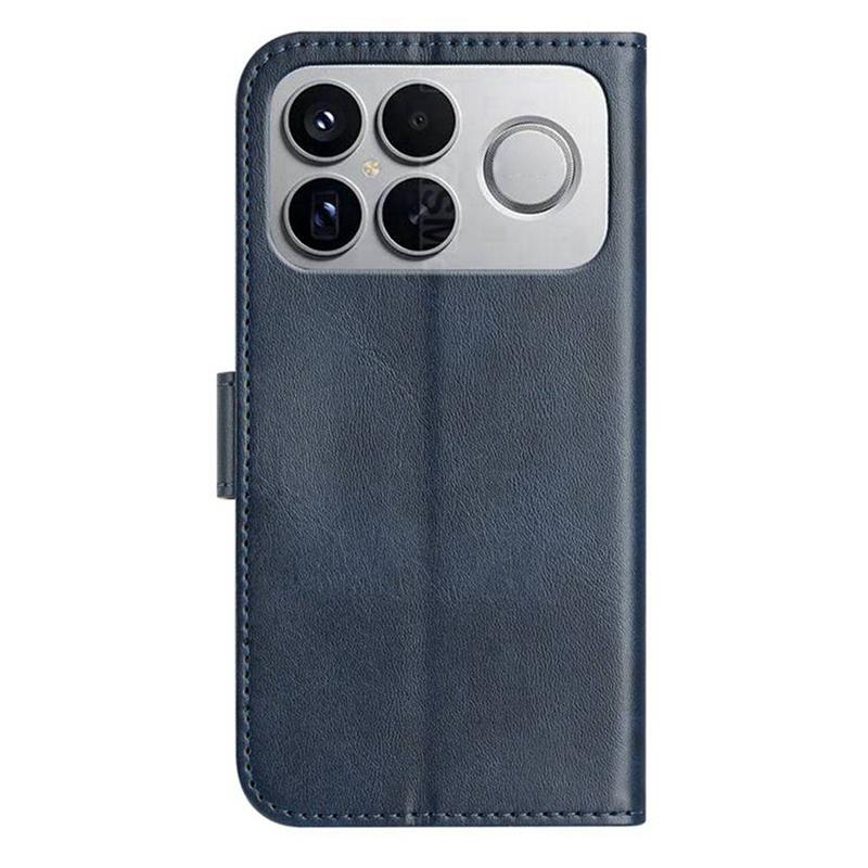 For Redmi K90 Pro Max / Poco F8 Ultra Dual-Folded S-shape Leather Phone Case(Navy Blue)