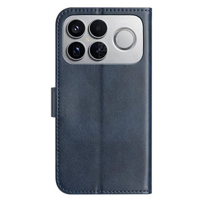 For Redmi K90 Pro Max / Poco F8 Ultra Dual-Folded S-shape Leather Phone Case(Navy Blue)