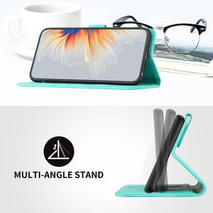 For Xiaomi 17 Max 5G Heart Pattern Skin Feel Leather Phone Case - Light Blue - EDA007790010C