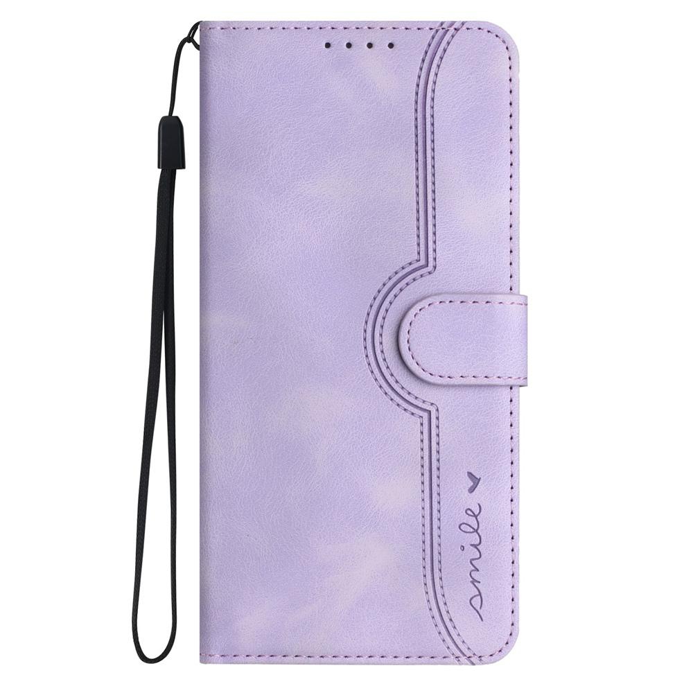 For Xiaomi 17 Max 5G Heart Pattern Skin Feel Leather Phone Case - Purple - EDA007790010E