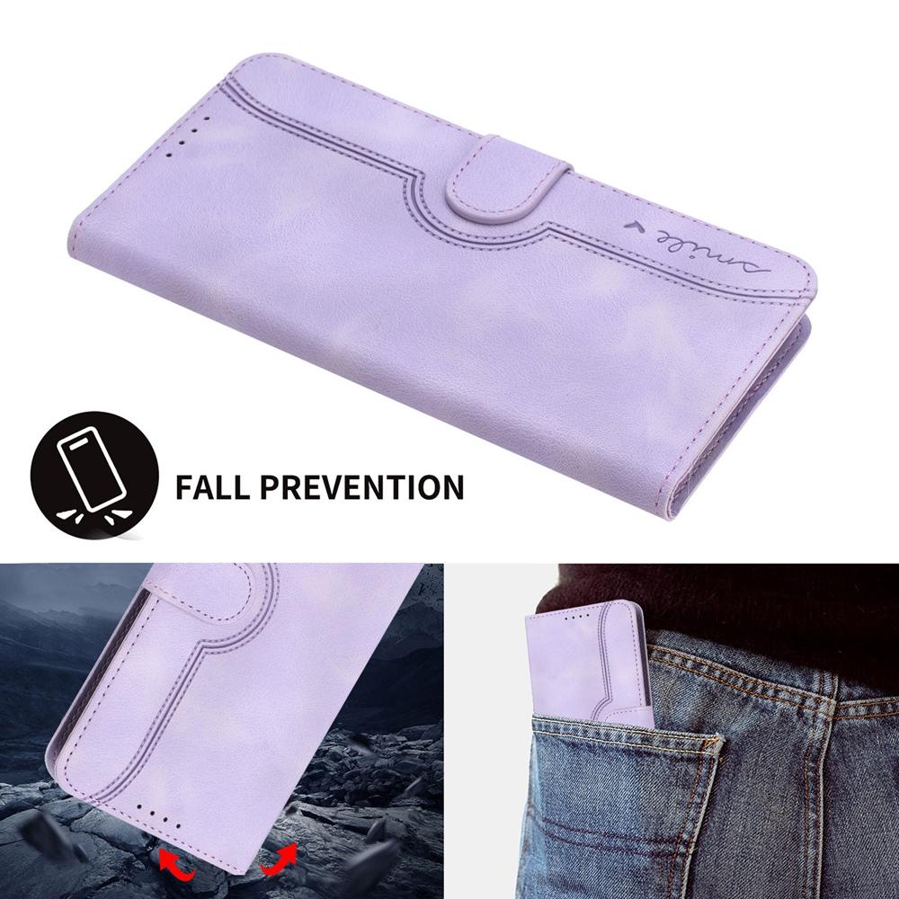 For Xiaomi 17 Max 5G Heart Pattern Skin Feel Leather Phone Case - Purple - EDA007790010E