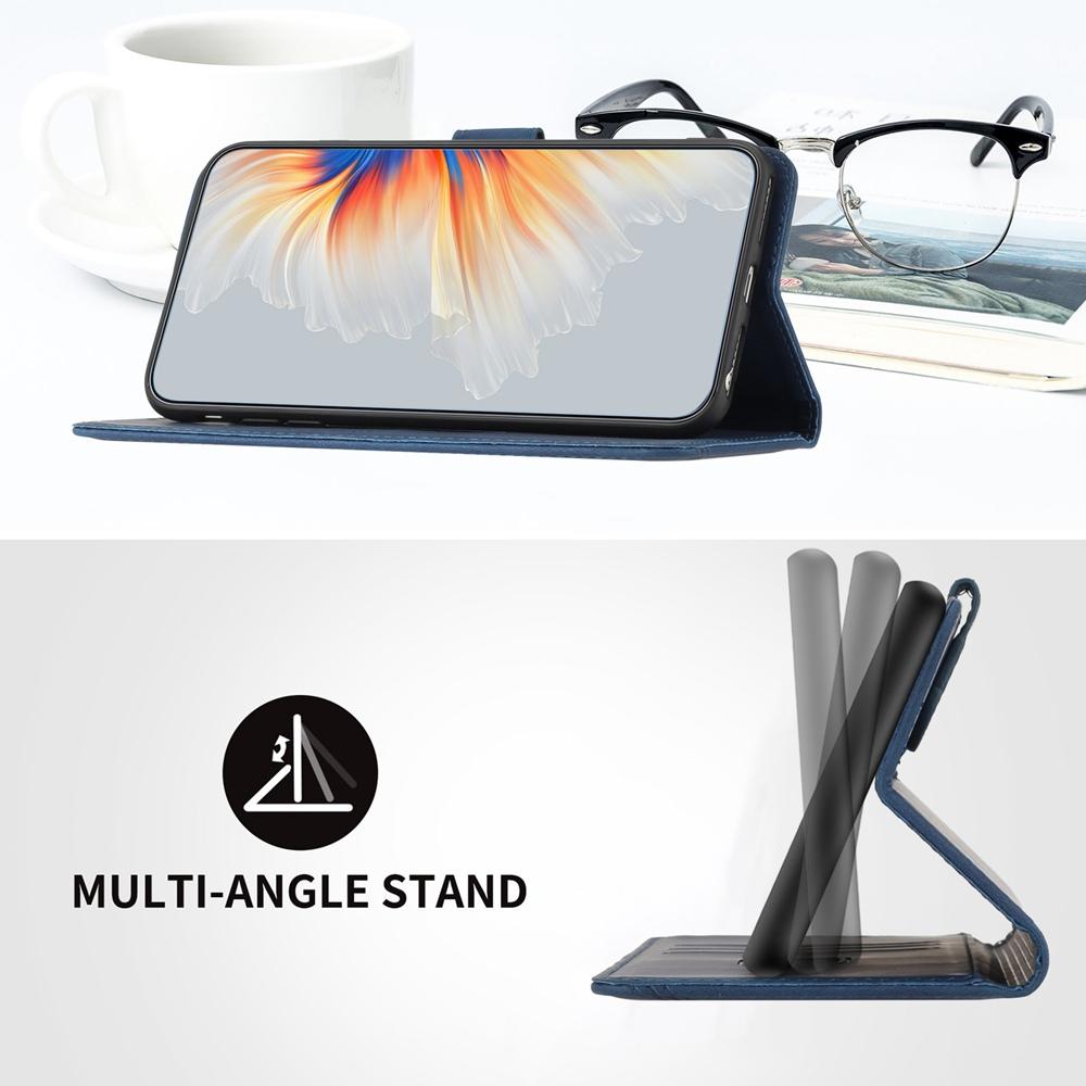 For Xiaomi 17 Max 5G Heart Pattern Skin Feel Leather Phone Case - Royal Blue - EDA007790010F