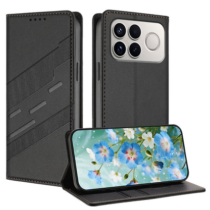 For Redmi K90 Pro Max / Poco F8 Ultra 5G Embossed Multi-functional Wallet Retro Leather Phone Case(Black)