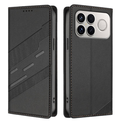 For Redmi K90 Pro Max / Poco F8 Ultra 5G Embossed Multi-functional Wallet Retro Leather Phone Case(Black)