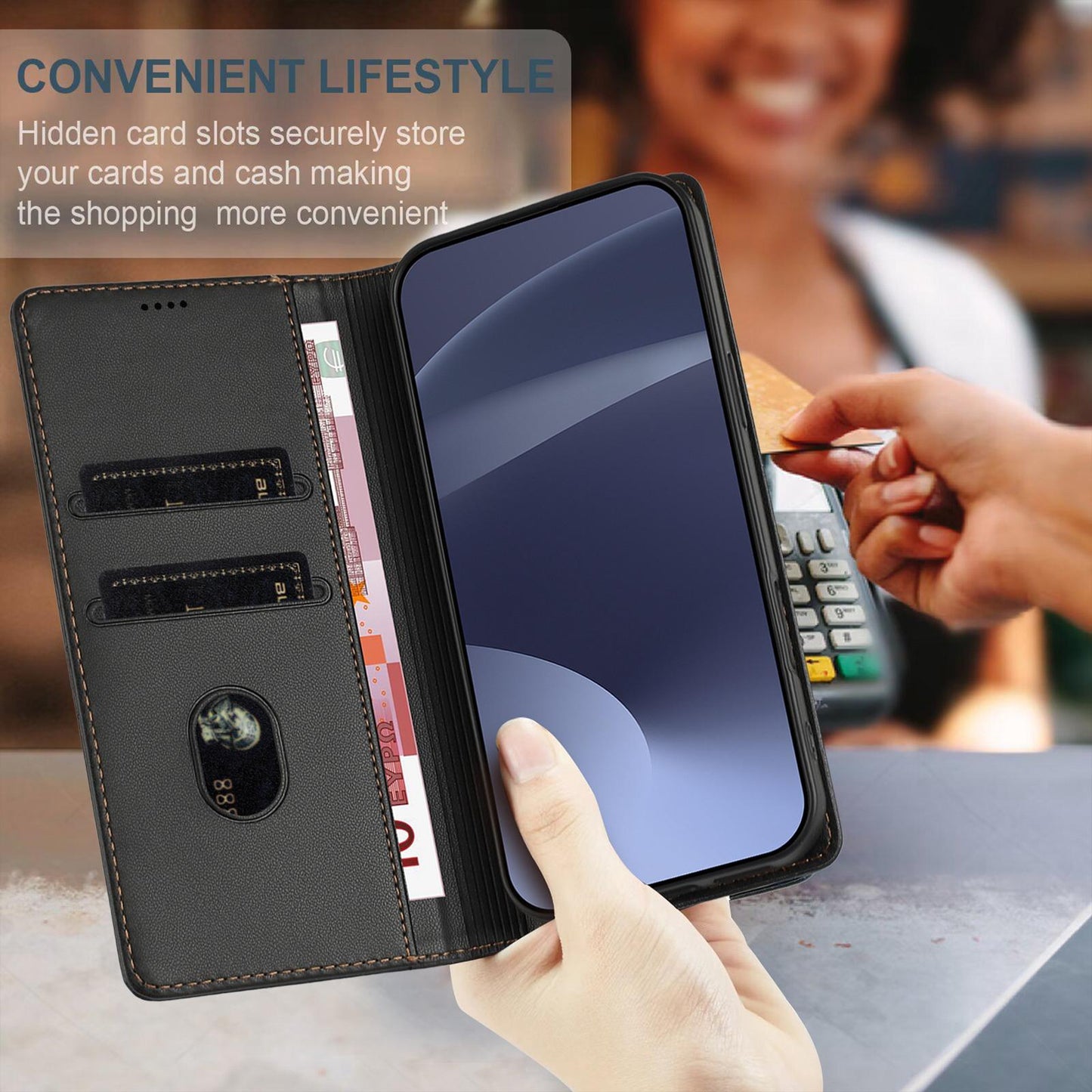 For Redmi K90 Pro Max / Poco F8 Ultra 5G Embossed Multi-functional Wallet Retro Leather Phone Case(Black)