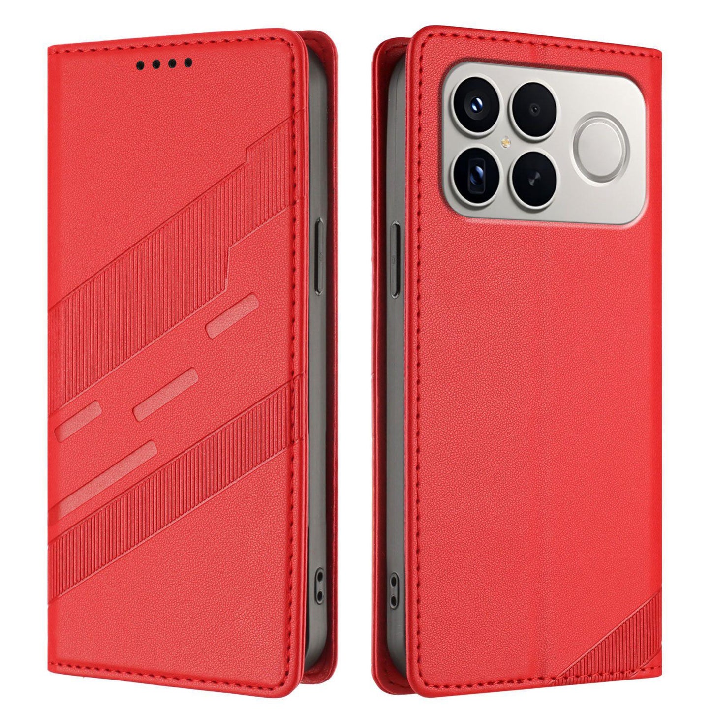 For Redmi K90 Pro Max / Poco F8 Ultra 5G Embossed Multi-functional Wallet Retro Leather Phone Case(Red)