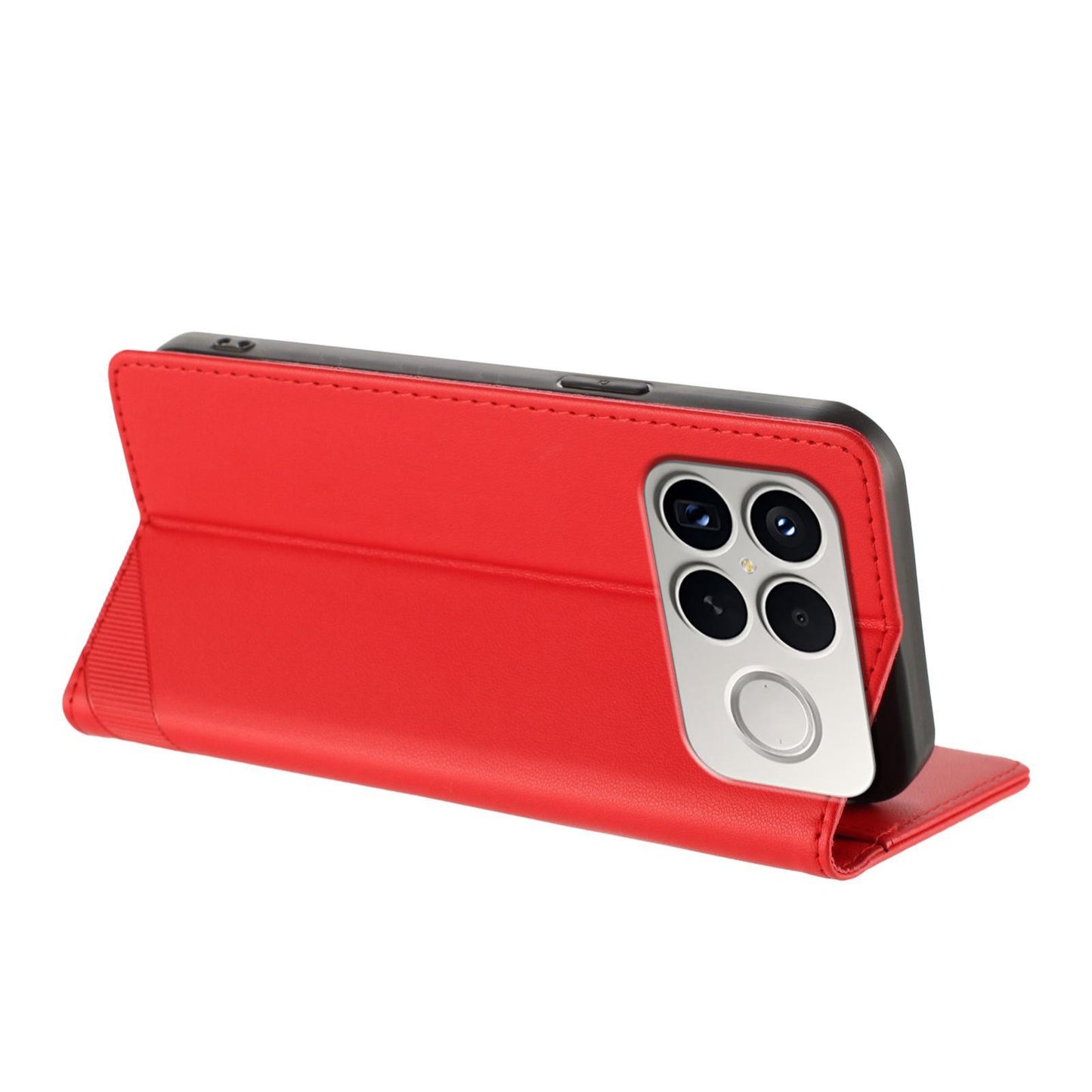 For Redmi K90 Pro Max / Poco F8 Ultra 5G Embossed Multi-functional Wallet Retro Leather Phone Case(Red)