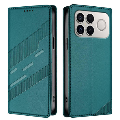 For Redmi K90 Pro Max / Poco F8 Ultra 5G Embossed Multi-functional Wallet Retro Leather Phone Case(Dark Green)