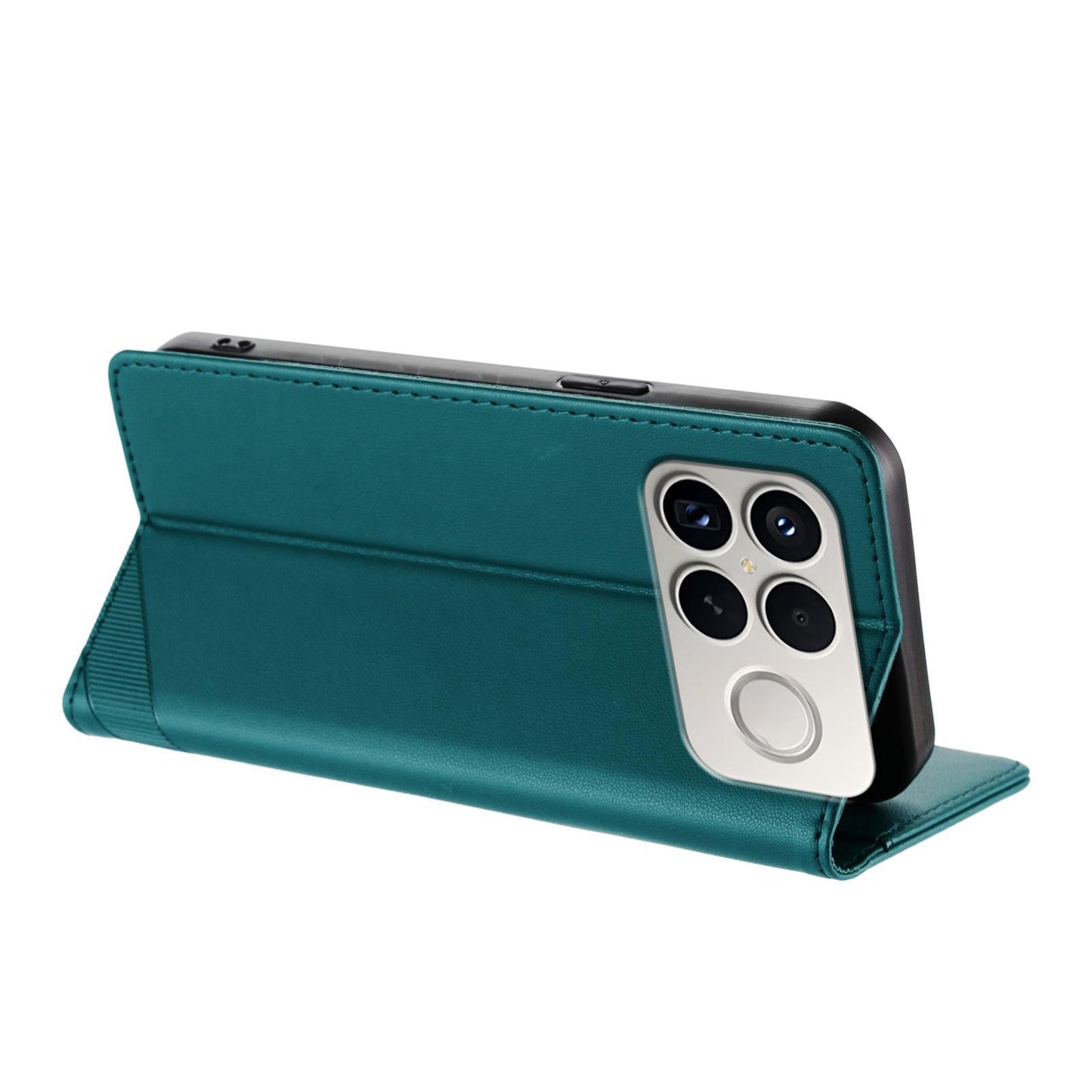 For Redmi K90 Pro Max / Poco F8 Ultra 5G Embossed Multi-functional Wallet Retro Leather Phone Case(Dark Green)