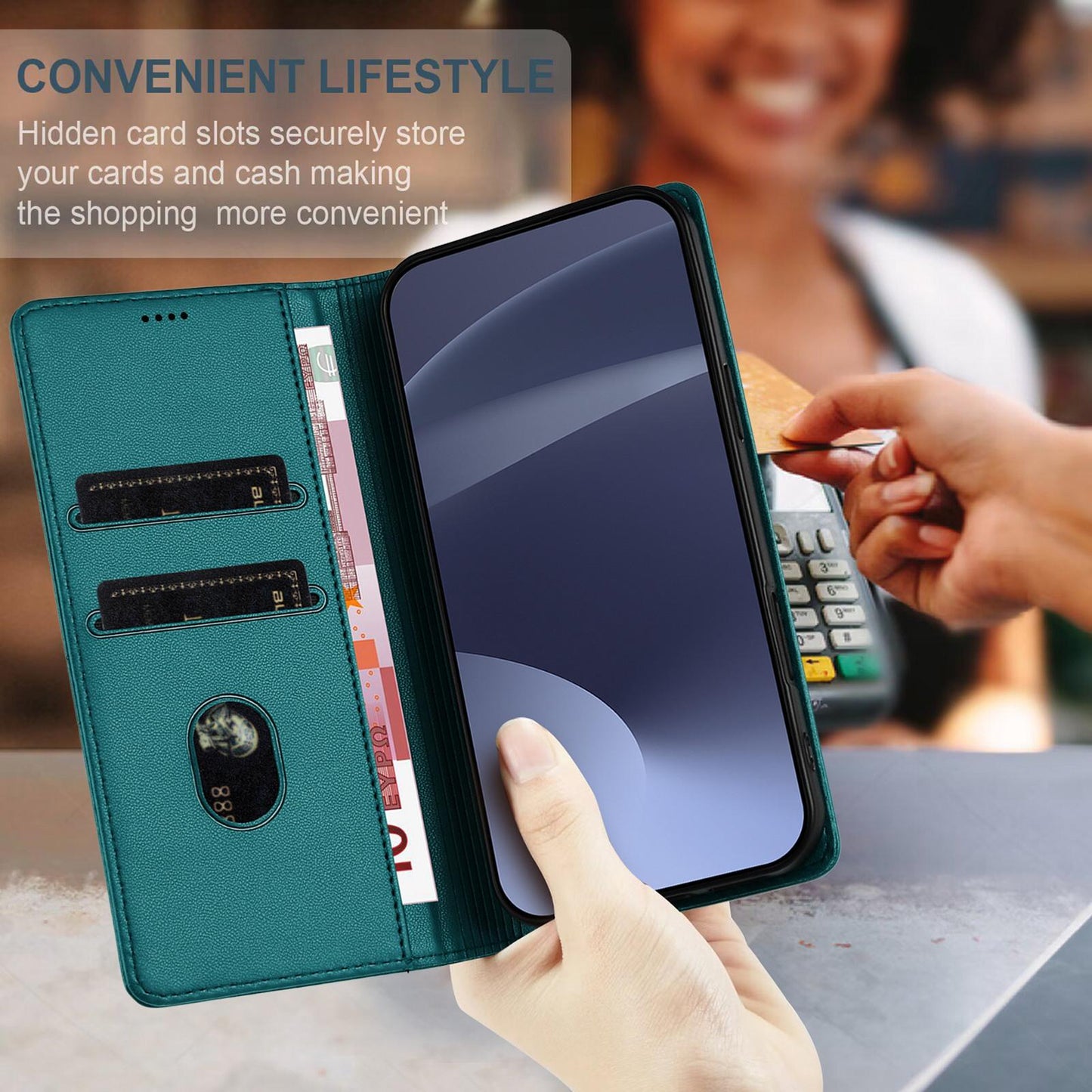 For Redmi K90 Pro Max / Poco F8 Ultra 5G Embossed Multi-functional Wallet Retro Leather Phone Case(Dark Green)