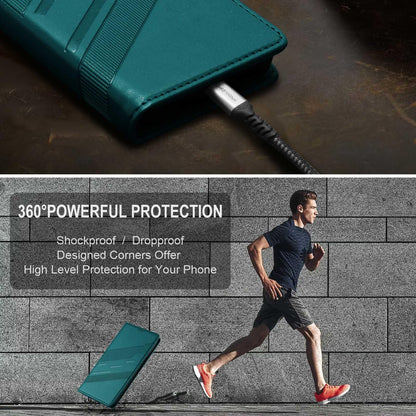 For Redmi K90 Pro Max / Poco F8 Ultra 5G Embossed Multi-functional Wallet Retro Leather Phone Case(Dark Green)