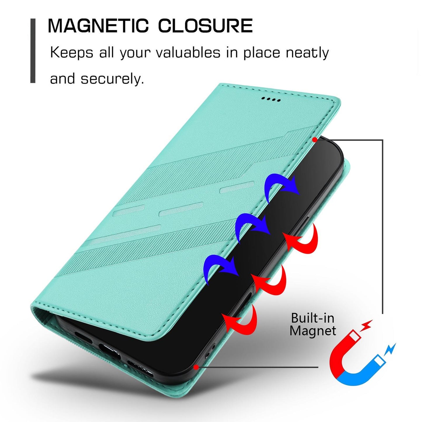 For Redmi K90 Pro Max / Poco F8 Ultra 5G Embossed Multi-functional Wallet Retro Leather Phone Case(Mint Green)