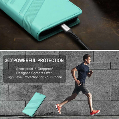 For Redmi K90 Pro Max / Poco F8 Ultra 5G Embossed Multi-functional Wallet Retro Leather Phone Case(Mint Green)
