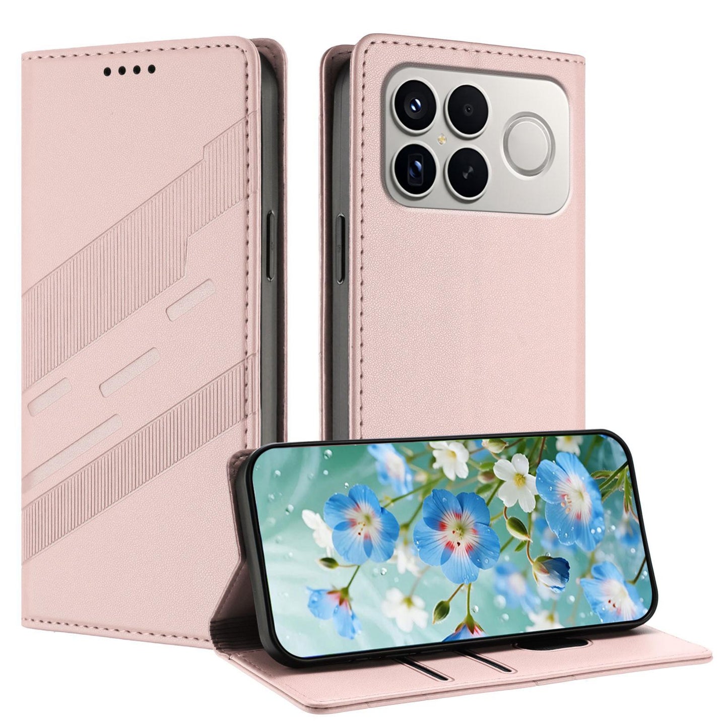 For Redmi K90 Pro Max / Poco F8 Ultra 5G Embossed Multi-functional Wallet Retro Leather Phone Case(Pink)