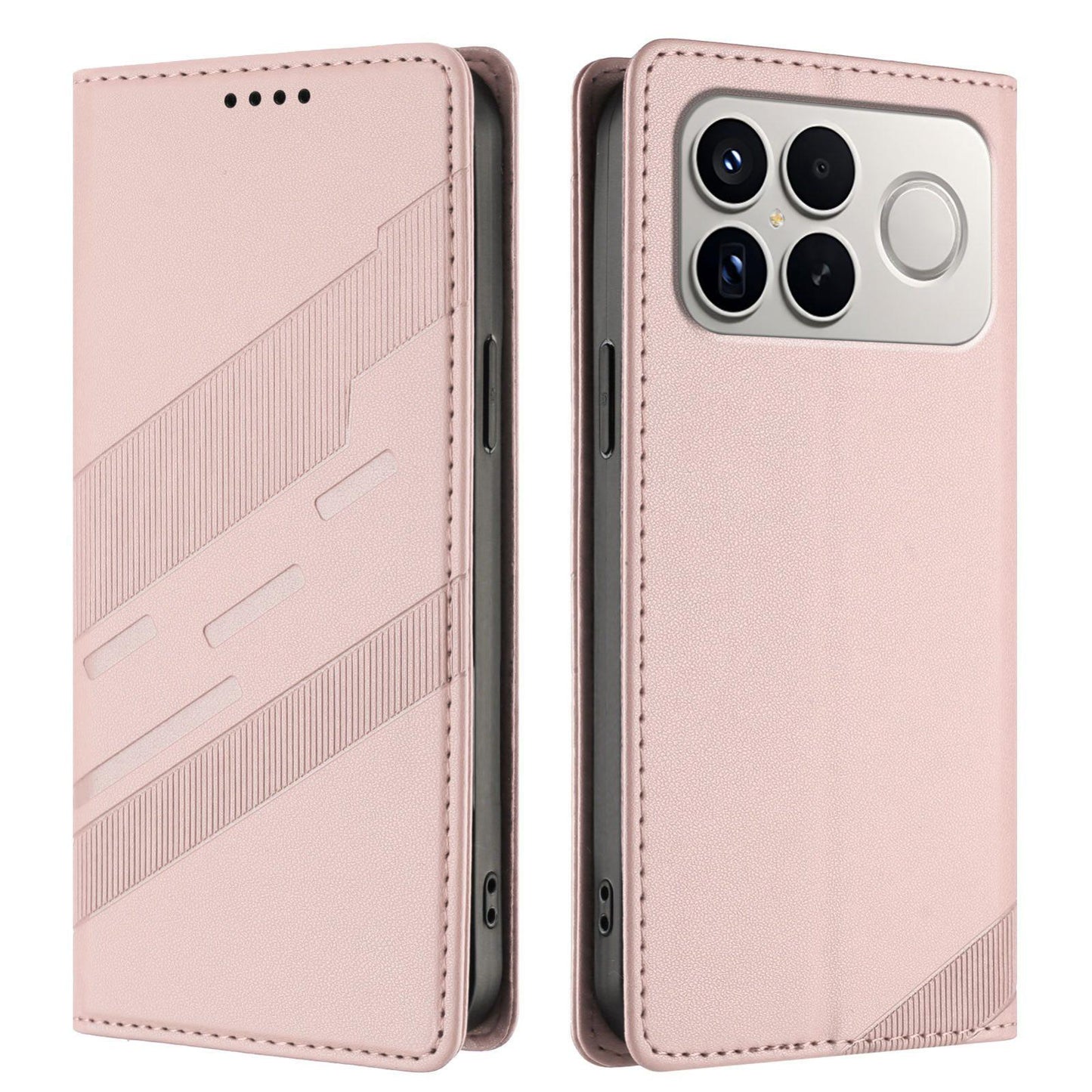 For Redmi K90 Pro Max / Poco F8 Ultra 5G Embossed Multi-functional Wallet Retro Leather Phone Case(Pink)