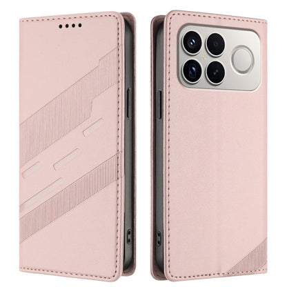 For Redmi K90 Pro Max / Poco F8 Ultra 5G Embossed Multi-functional Wallet Retro Leather Phone Case(Pink)
