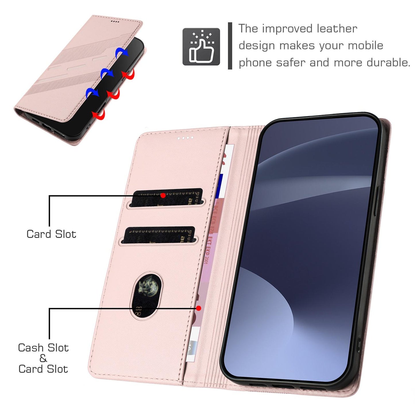 For Redmi K90 Pro Max / Poco F8 Ultra 5G Embossed Multi-functional Wallet Retro Leather Phone Case(Pink)