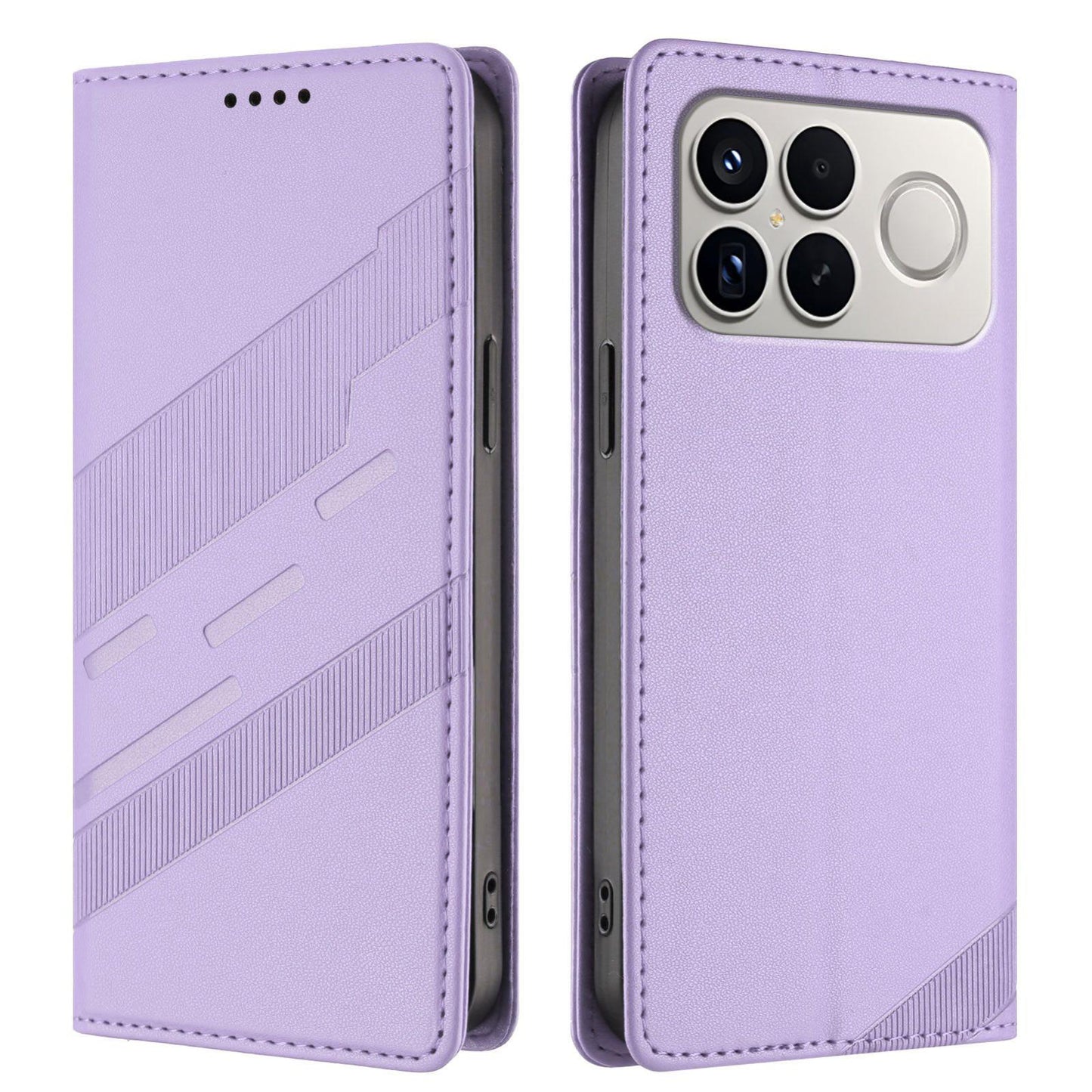 For Redmi K90 Pro Max / Poco F8 Ultra 5G Embossed Multi-functional Wallet Retro Leather Phone Case(Light Purple)
