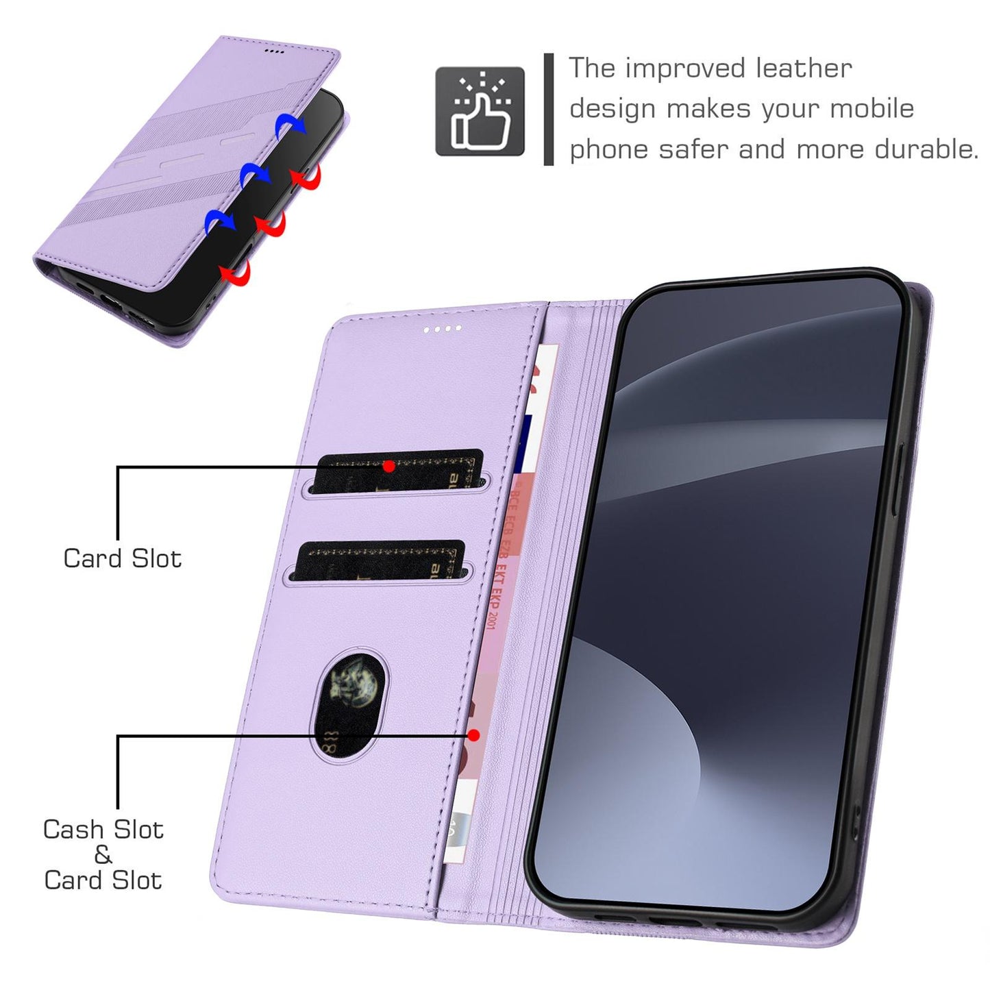 For Redmi K90 Pro Max / Poco F8 Ultra 5G Embossed Multi-functional Wallet Retro Leather Phone Case(Light Purple)