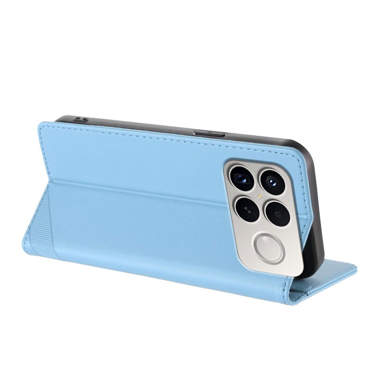 For Redmi K90 Pro Max / Poco F8 Ultra 5G Embossed Multi-functional Wallet Retro Leather Phone Case(Light Blue)