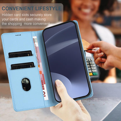 For Redmi K90 Pro Max / Poco F8 Ultra 5G Embossed Multi-functional Wallet Retro Leather Phone Case(Light Blue)