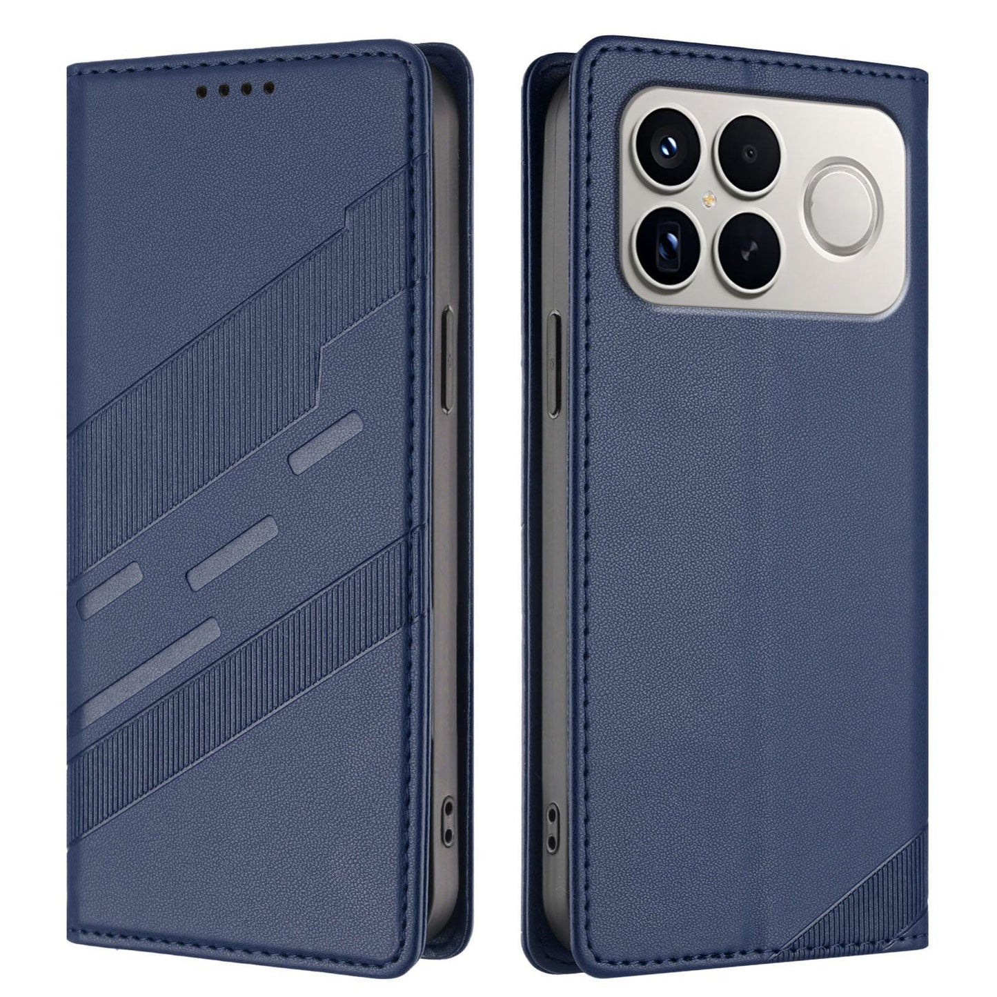 For Redmi K90 Pro Max / Poco F8 Ultra 5G Embossed Multi-functional Wallet Retro Leather Phone Case(Dark Blue)