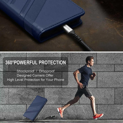 For Redmi K90 Pro Max / Poco F8 Ultra 5G Embossed Multi-functional Wallet Retro Leather Phone Case(Dark Blue)