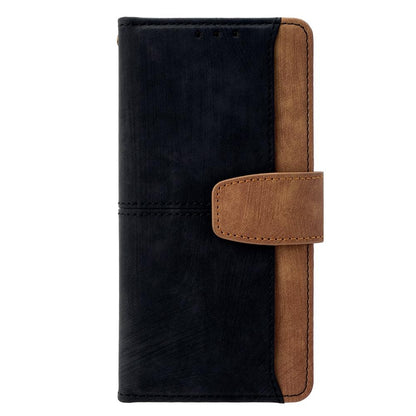 For Redmi K90 Pro Max / Poco F8 Ultra Color Stitching Skin Feel Leather RFID Blocking Phone Case(Black)