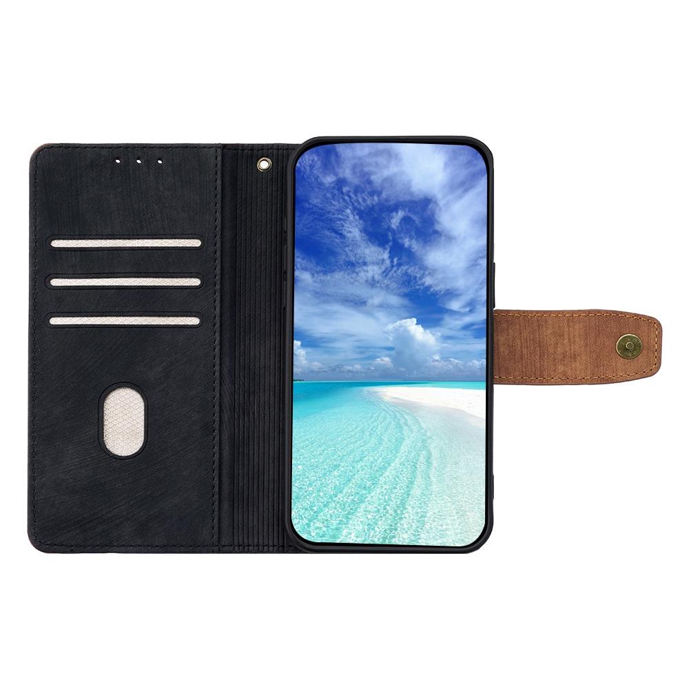 For Redmi K90 Pro Max / Poco F8 Ultra Color Stitching Skin Feel Leather RFID Blocking Phone Case(Black)