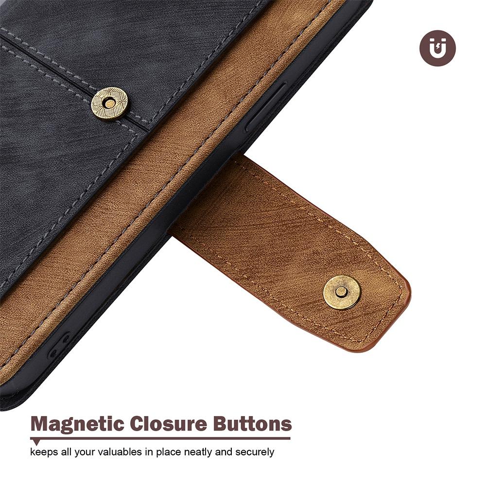 For Redmi K90 Pro Max / Poco F8 Ultra Color Stitching Skin Feel Leather RFID Blocking Phone Case(Black)