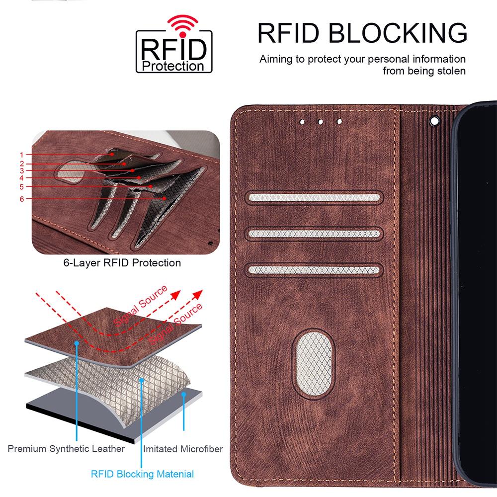 For Redmi K90 Pro Max / Poco F8 Ultra Color Stitching Skin Feel Leather RFID Blocking Phone Case(Brown)