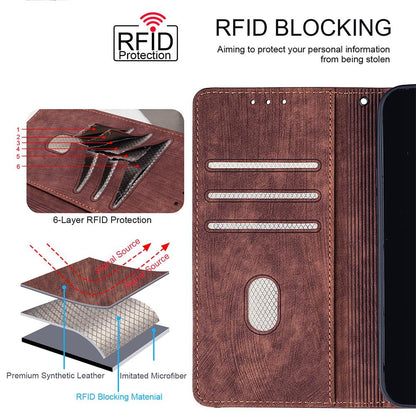 For Redmi K90 Pro Max / Poco F8 Ultra Color Stitching Skin Feel Leather RFID Blocking Phone Case(Brown)