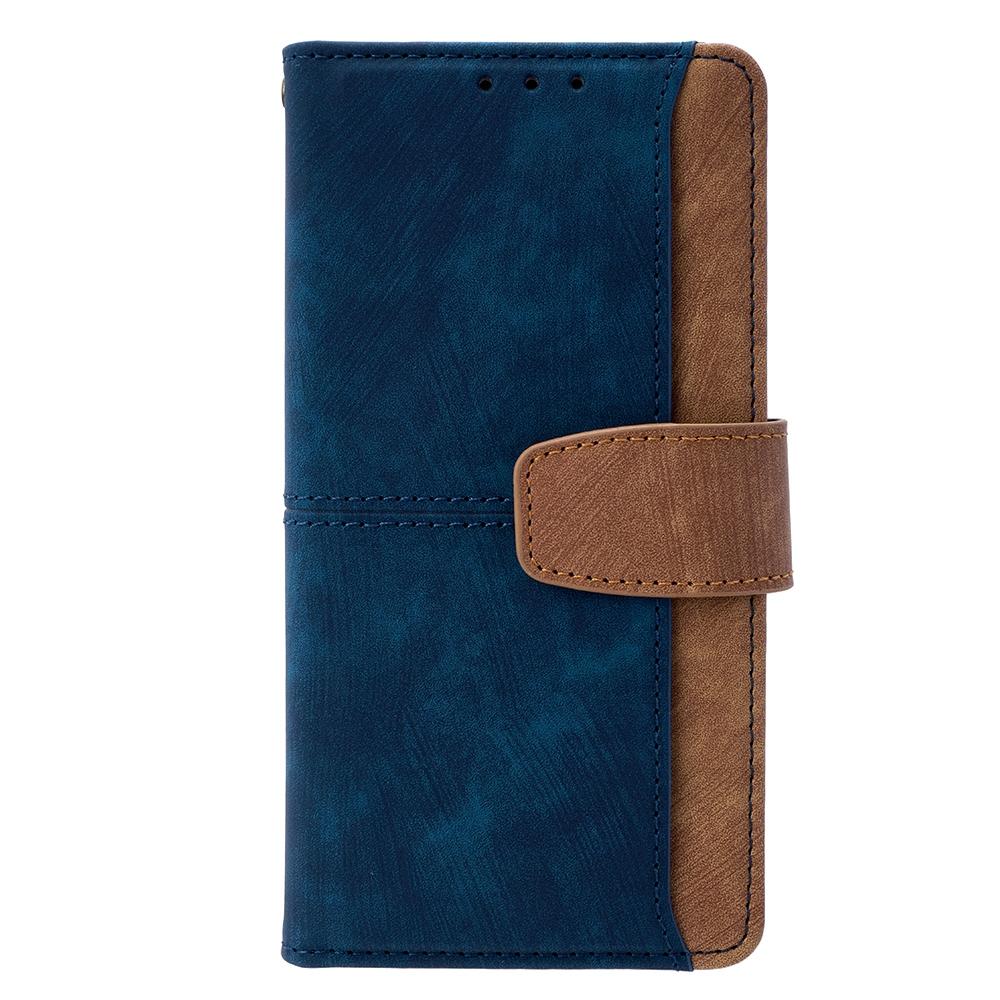 For Redmi K90 Pro Max / Poco F8 Ultra Color Stitching Skin Feel Leather RFID Blocking Phone Case(Blue)