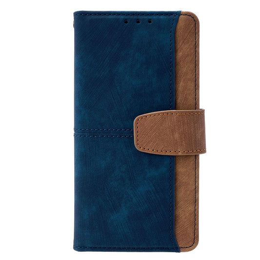 For Redmi K90 Pro Max / Poco F8 Ultra Color Stitching Skin Feel Leather RFID Blocking Phone Case(Blue)
