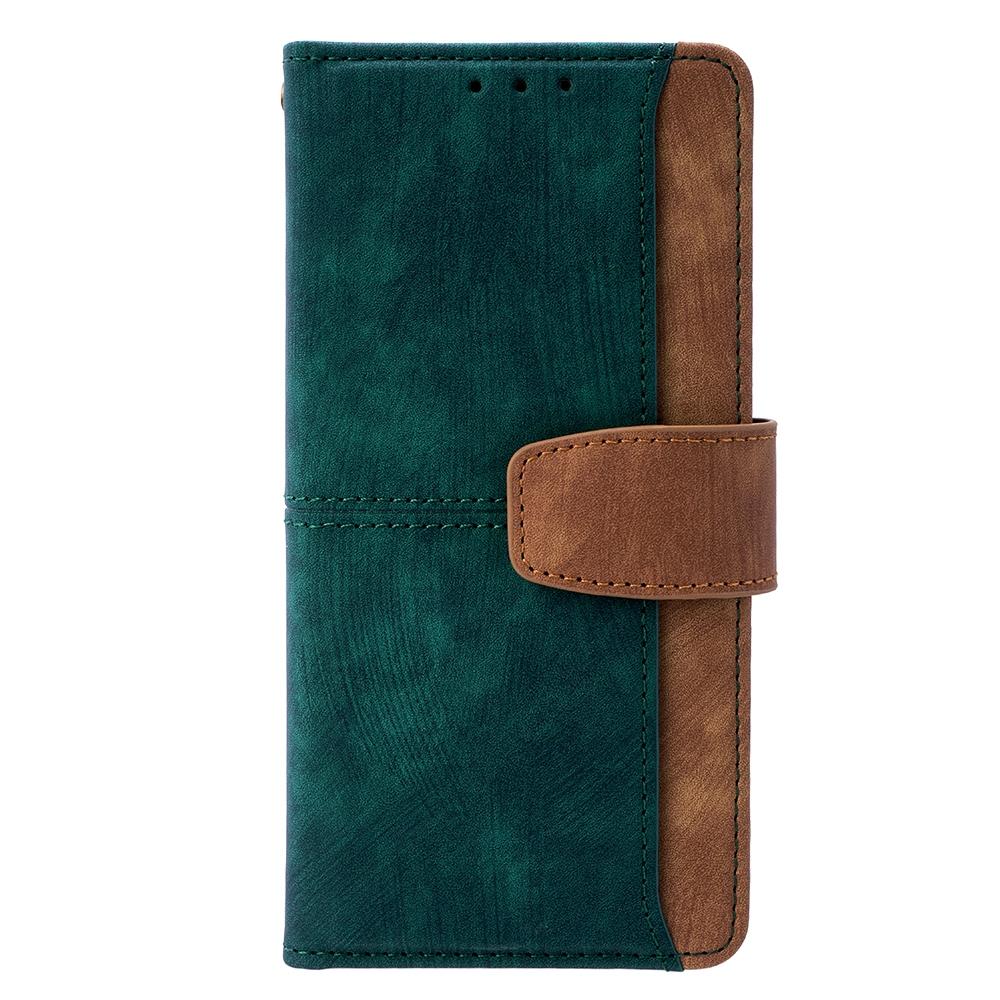 For Redmi K90 Pro Max / Poco F8 Ultra Color Stitching Skin Feel Leather RFID Blocking Phone Case(Green)