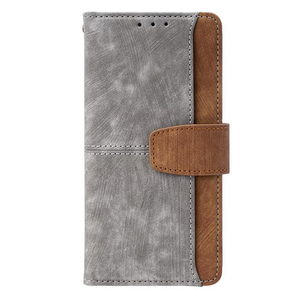 For Redmi K90 Pro Max / Poco F8 Ultra Color Stitching Skin Feel Leather RFID Blocking Phone Case(Grey)