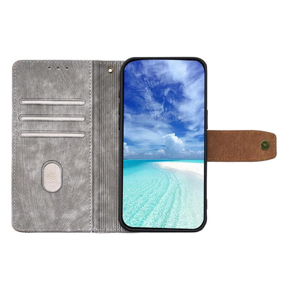 For Redmi K90 Pro Max / Poco F8 Ultra Color Stitching Skin Feel Leather RFID Blocking Phone Case(Grey)
