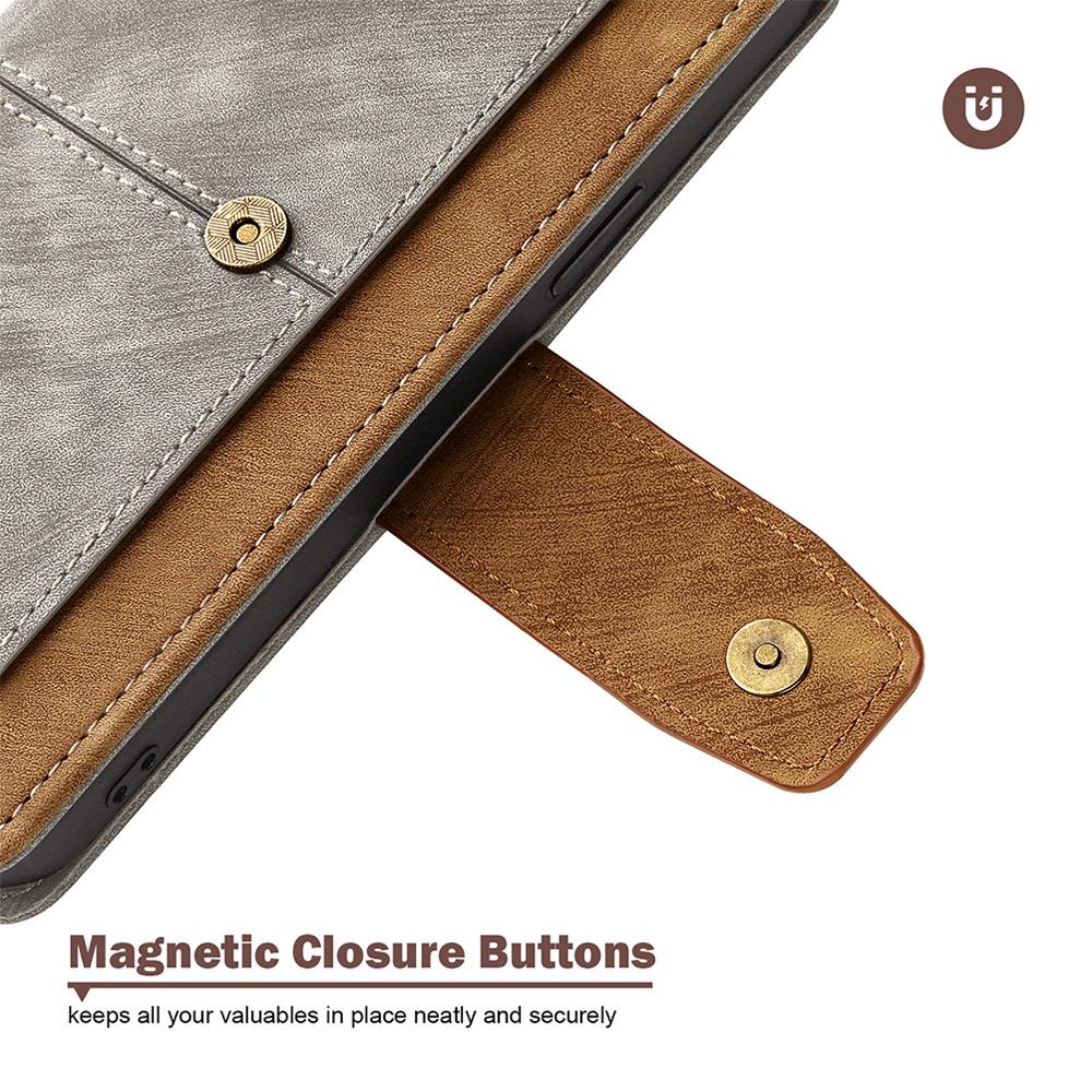 For Redmi K90 Pro Max / Poco F8 Ultra Color Stitching Skin Feel Leather RFID Blocking Phone Case(Grey)