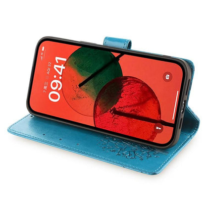 For Redmi K90 Pro Max / Poco F8 Ultra Tree & Deer Embossed Leather Phone Case(Blue)