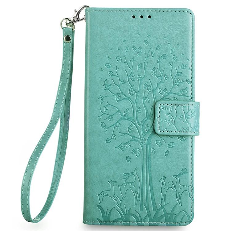 For Redmi K90 Pro Max / Poco F8 Ultra Tree & Deer Embossed Leather Phone Case(Green)