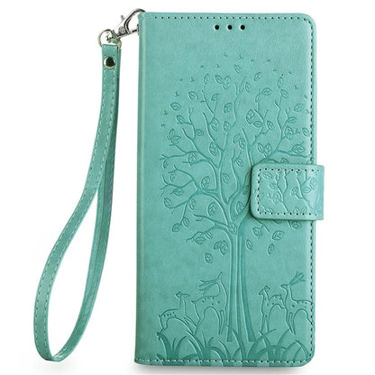For Redmi K90 Pro Max / Poco F8 Ultra Tree & Deer Embossed Leather Phone Case(Green)