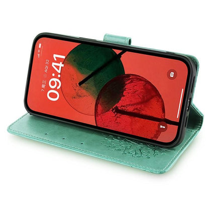 For Redmi K90 Pro Max / Poco F8 Ultra Tree & Deer Embossed Leather Phone Case(Green)