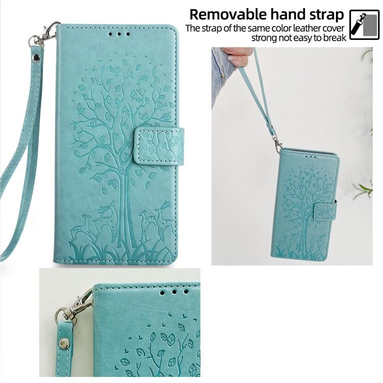 For Redmi K90 Pro Max / Poco F8 Ultra Tree & Deer Embossed Leather Phone Case(Green)