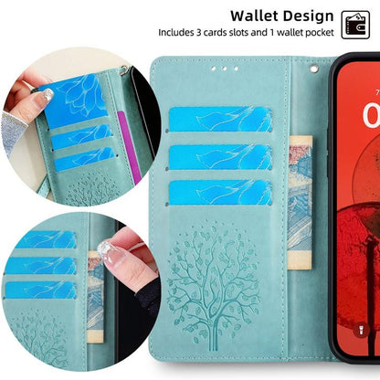For Redmi K90 Pro Max / Poco F8 Ultra Tree & Deer Embossed Leather Phone Case(Green)