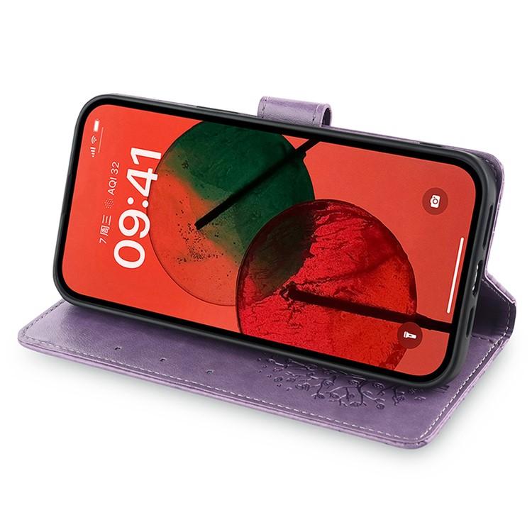 For Redmi K90 Pro Max / Poco F8 Ultra Tree & Deer Embossed Leather Phone Case(Purple)
