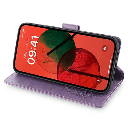 For Redmi K90 Pro Max / Poco F8 Ultra Tree & Deer Embossed Leather Phone Case(Purple)