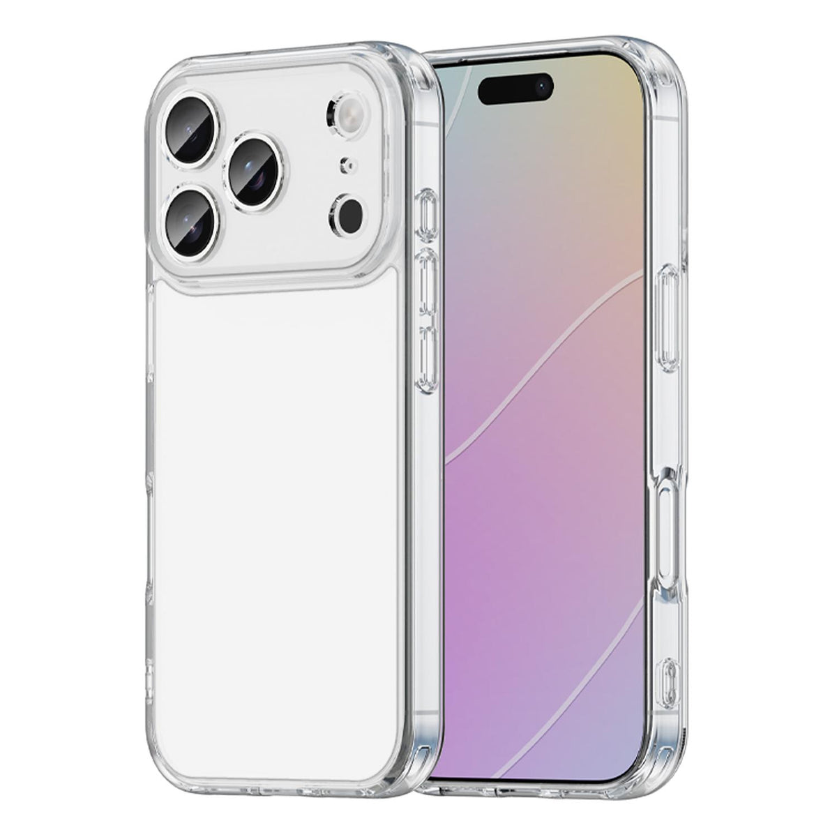 For iPhone 18 Pro PC Hybrid TPU Airbag Shockproof Phone Case - Transparent - EDA007843516C