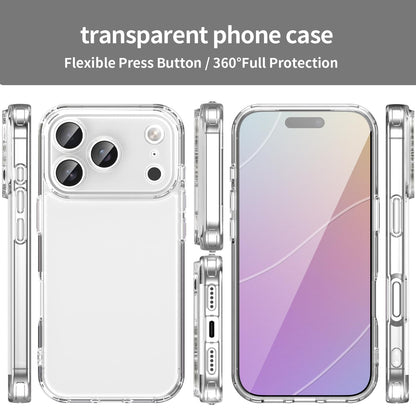 For iPhone 18 Pro PC Hybrid TPU Airbag Shockproof Phone Case - Transparent - EDA007843516C