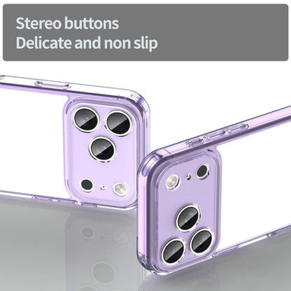 For iPhone 18 Pro PC Hybrid TPU Airbag Shockproof Phone Case - Transparent Purple - EDA007843516D